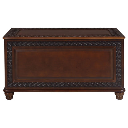 Coaster Home Furnishings - Finlay - Wood - Cedar Chest with Flip-Open Top, Safety Hinge, Lined Interior and Traditional Style - Bedroom - 40-Inch - Dark Tobacco - 900012
