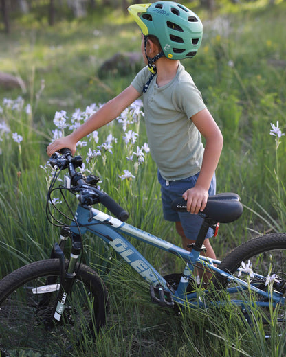 Glerc 24 Inch Kids Bike, Kids Mountain Bike for Boys and Girls Ages 6-10, 21-Speed Skyline Bicycle with Front Suspension and Disc Brakes, Blue