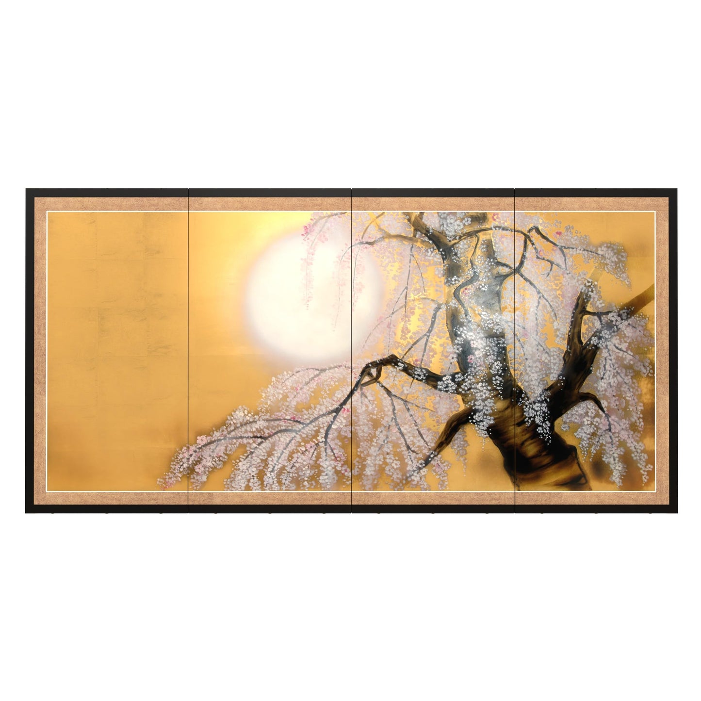 Red Lantern 36" x 72" Gold Leaf Sakura Blossom