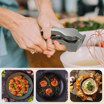 Pamperεd Chεf Garlic Press, Garlic Mincer Easy-squeeze Ergonomic Handle, No Need To Peel, Rust Proof, Professional Ginger Press & Garlic Crusher with Handy Cleaning Brush- Dishwasher Safe