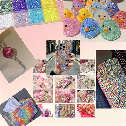 40000 Pcs 40 Colors Resin Jelly Rhinestones for Bedazzling, Multicolor 3mm Flatback Gems for Diamond Art, Bedazzler Kit with Rhinestones and Tools, Rainbow Flatback Rhinestones
