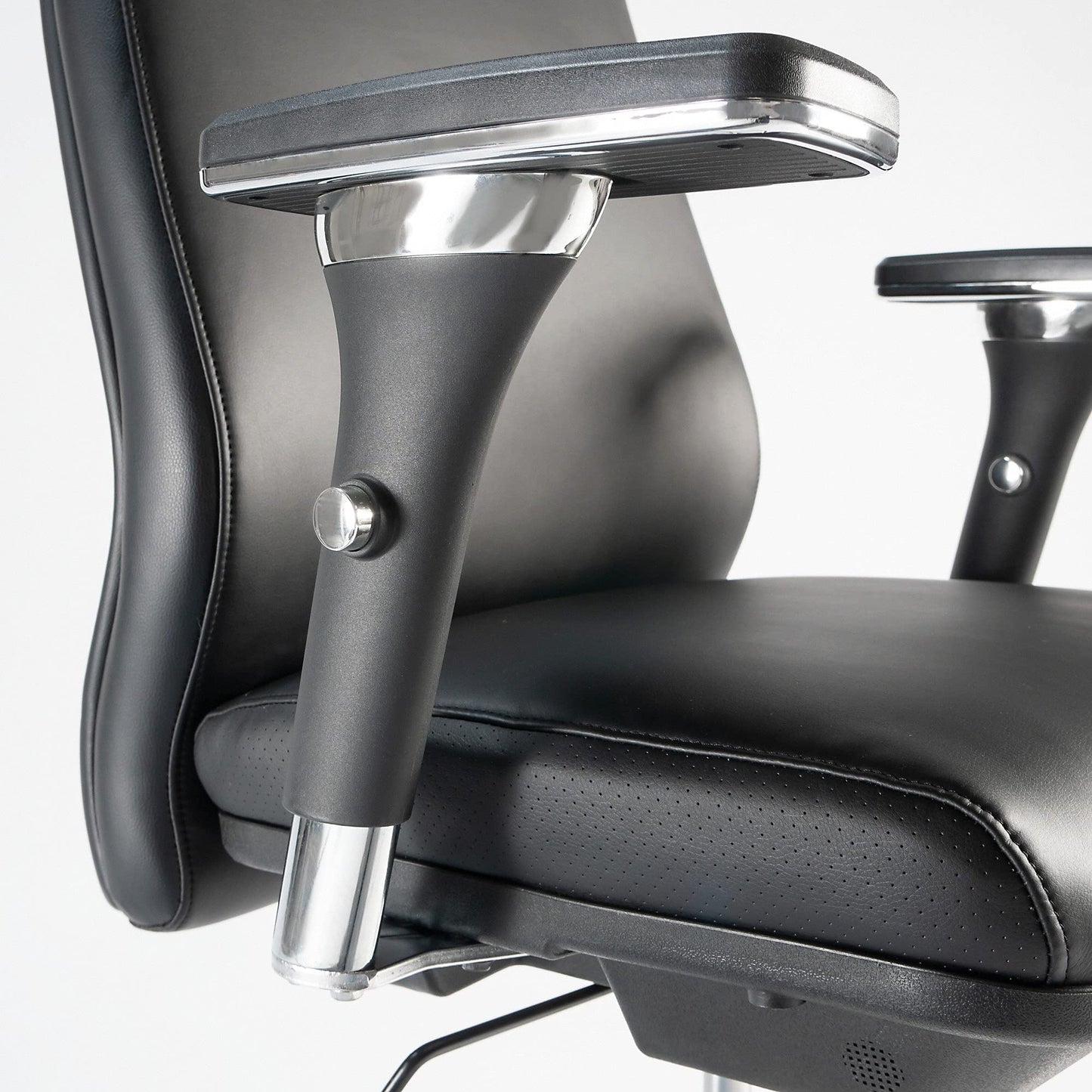 Bush Business Furniture Metropolis High Back Leather Executive Office Chair in Black
