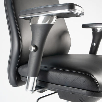 Bush Business Furniture Metropolis High Back Leather Executive Office Chair in Black