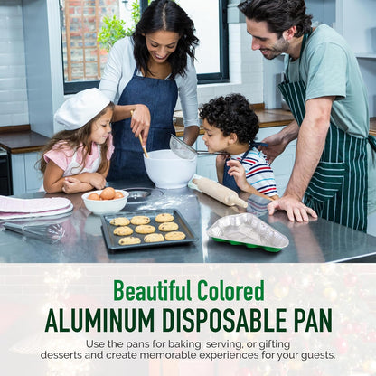 Handi-Foil Disposable Aluminum Christmas Tree Cake Pan, 10 Pack
