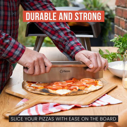 Chef Pomodoro Wooden Pizza Peel 16 Inch, Durable Bamboo Baking Tool, Slider Paddle, Wood Cutting Board, Baking Spatula for Preparing, Launching and Serving Pizza, Bread, Cheese Boards and More
