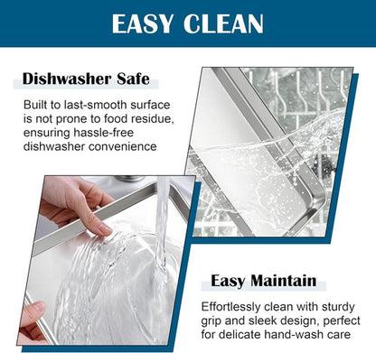 E-far Baking Sheet Set - Large Stainless Steel Cookie Sheets with Cooling Racks | Non-Toxic & Dishwasher Safe, 18 x 13 Inch