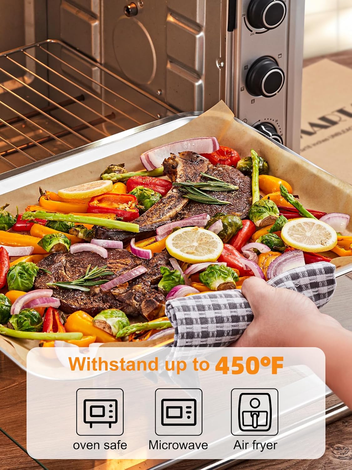 SMARTAKE Parchment Paper Baking Sheets - 200 Non-Stick Precut Sheets, 8x12 Inches for Baking & Grilling