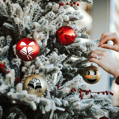 DZXCYZ 80 Pcs 4 x 4 Inch Christmas Stencils for Painting on Wood, Reusable Merry Christmas Ornament Snowflakes Holiday Stencils DIY Craft Template Set for Wall Rock Home Decor