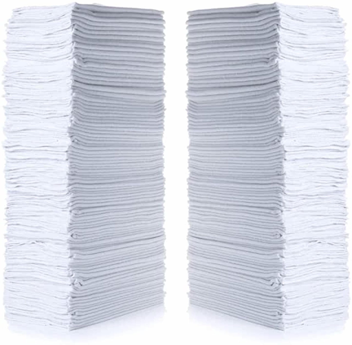 Simpli-Magic Cotton Shop Towels 14"x12" (145 Pack) – Reusable Cleaning Shop Rags for Automobiles, Industries, Garage and Homes (White)