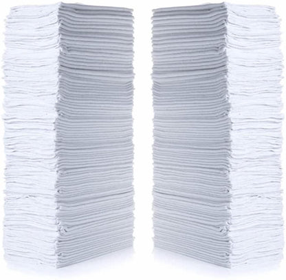 Simpli-Magic Cotton Shop Towels 14"x12" (145 Pack) – Reusable Cleaning Shop Rags for Automobiles, Industries, Garage and Homes (White)