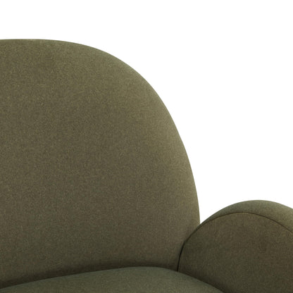 SAFAVIEH Couture Collection Paolini Olive Green & Antique Gold Metal Base Accent Chair