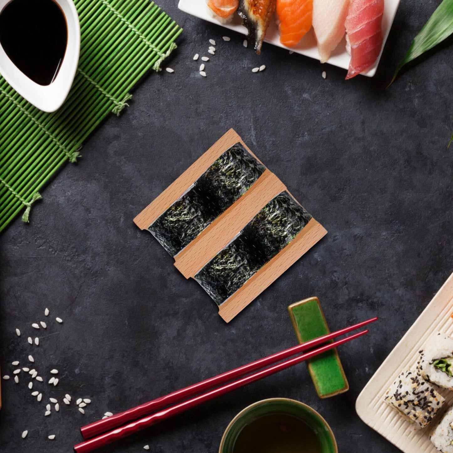Alipis Hand Roll Sushi Holder U Shaped Sushi Stand Taco Rack Serving Plate for Japanese Cuisine Home Kitchen Party 4.52X3.93X1.57In