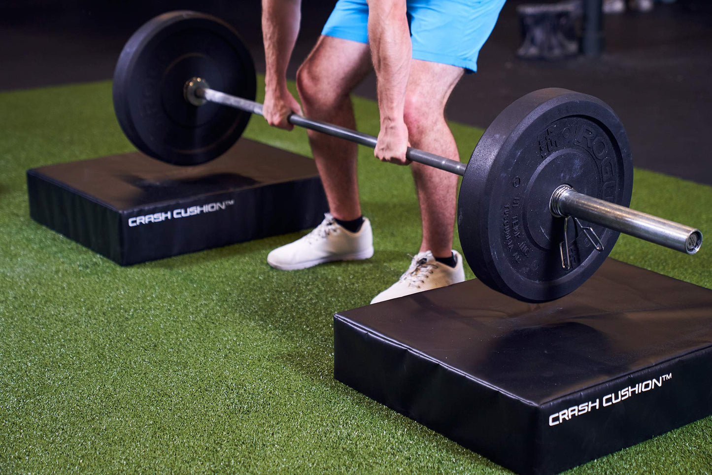 ABMAT 6" Crash Cushions - Sound Suppression and Vibration Damping Pads for Barbells and Weightlifting Drops. Durable Cover and Easy Carry Handles. Black. Sold in Pairs