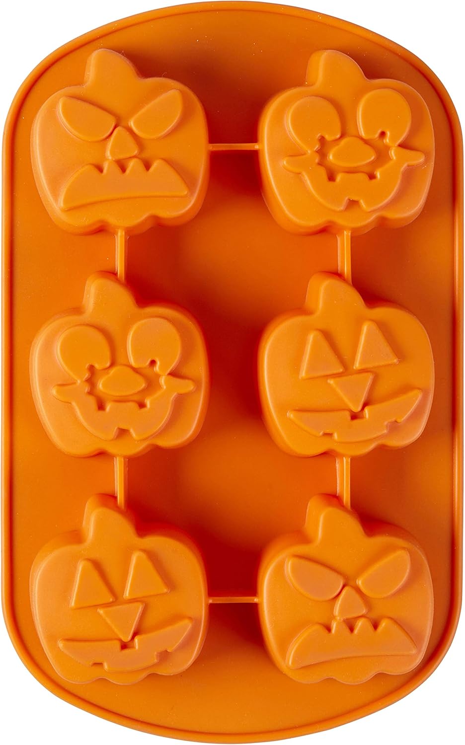 Wilton Jack-O-Lantern Non-Stick Silicone Mold, 6-Cavity