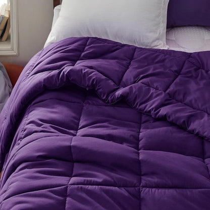 Bedsure Comforter Duvet Insert - Quilted All-Season Twin Size Down Alternative Blanket, Purple 88 x 68 Inches
