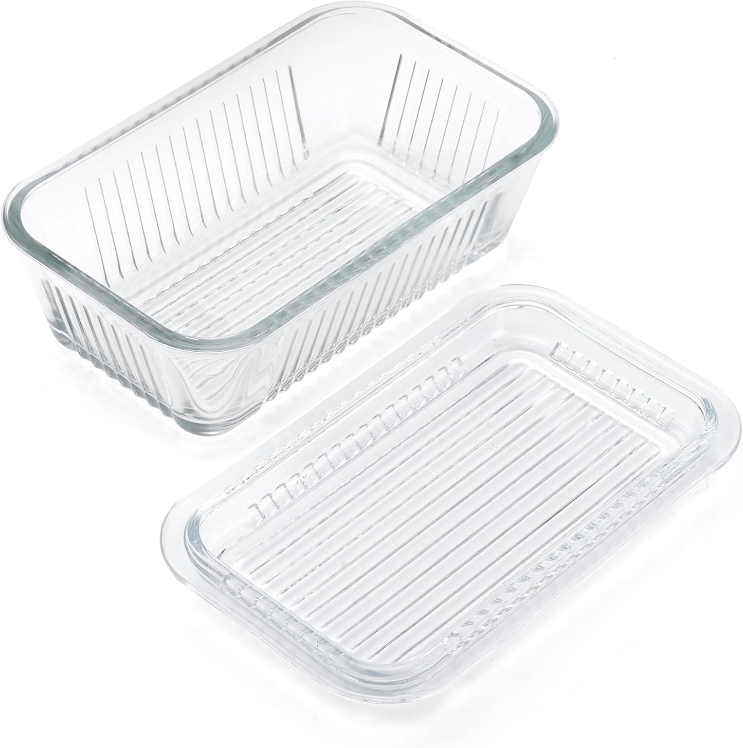 Multi Function Butter Dish, 6-Inch, Clear Design