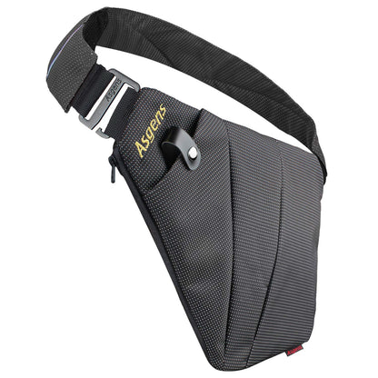 Asgens Multi-Purpose Anti-Thief Hidden Security Underarm Shoulder Armpit Messenger Chest Portable Backpack for Phone Money Passport Tactical Bag (Black/Right Hand)
