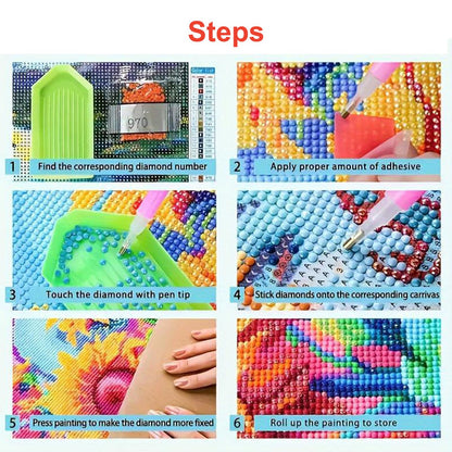 Lvmuu Large Bird Diamond Art Kits for Adults, 5D DIY Flowers Full Round Drill Spring Diamonds Painting for Beginners Gem Art Paint By Number Art Crafts Home Wall Decor 16x16inches