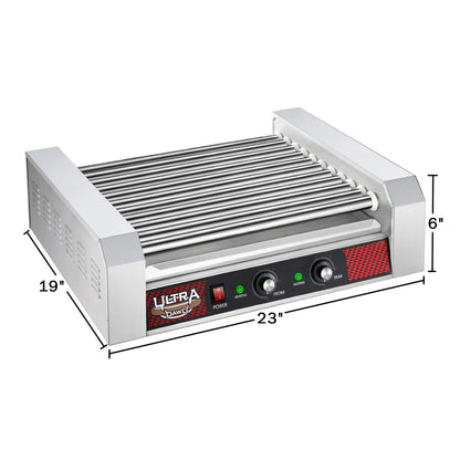 Great Northern Popcorn, 876071RCM, Hot Dog Grill with 11 Stainless Steel Rollers for 30 Hot Dogs or Sausages, Gray