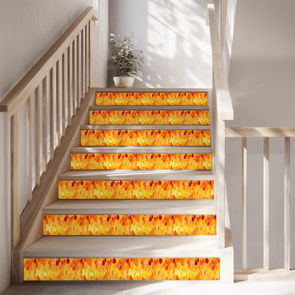 IVN Wallpaper Border Peel and Stick Wall Yellow Mosaic Decorative Wall Trim Self Adhesive Border for Walls Mirror Frame Accent Strip for Bedroom Kitchen LivingRoom 4x196 Inch