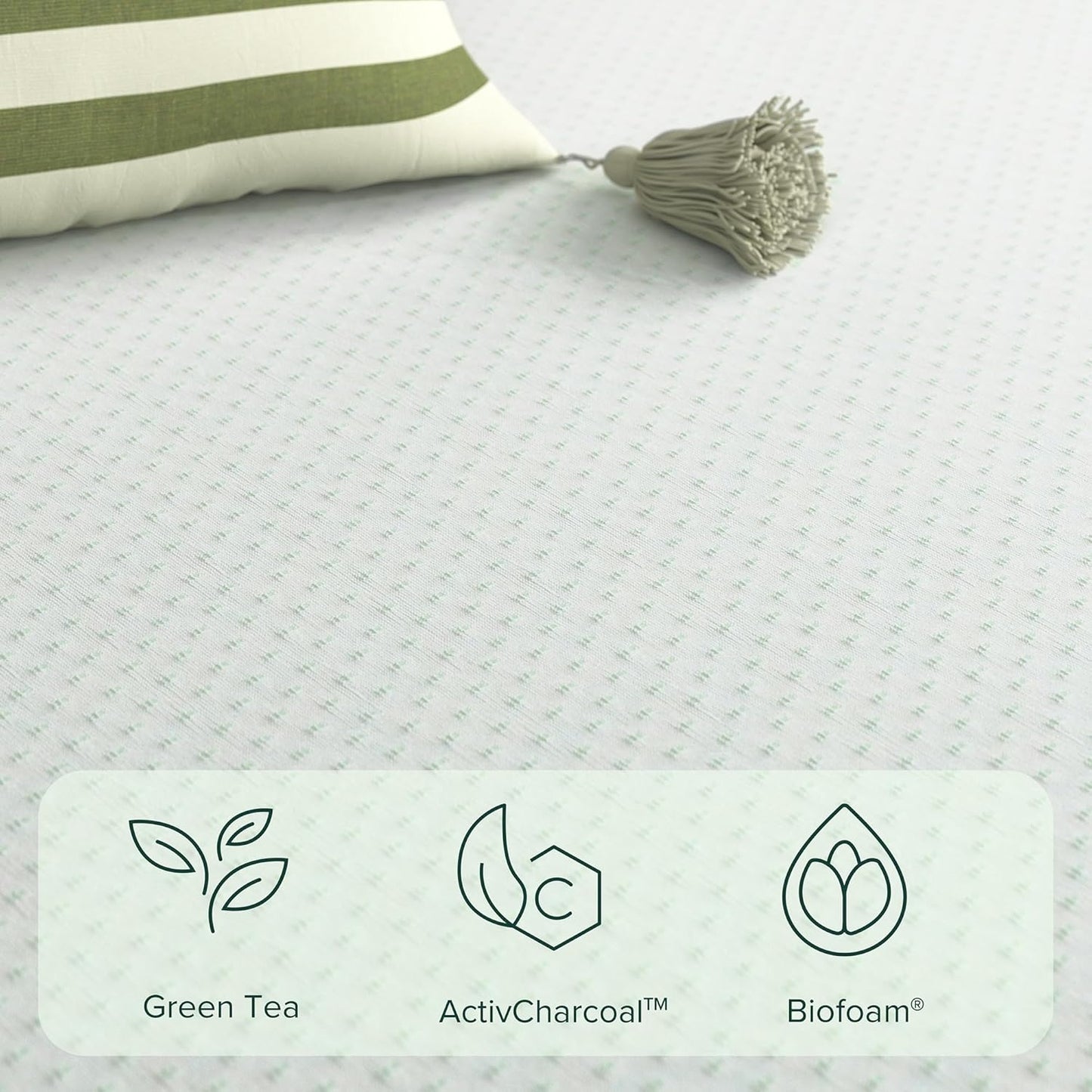 Zinus Memory Foam Mattress - 12 Inch Green Tea Infused Comfort | Full Size
