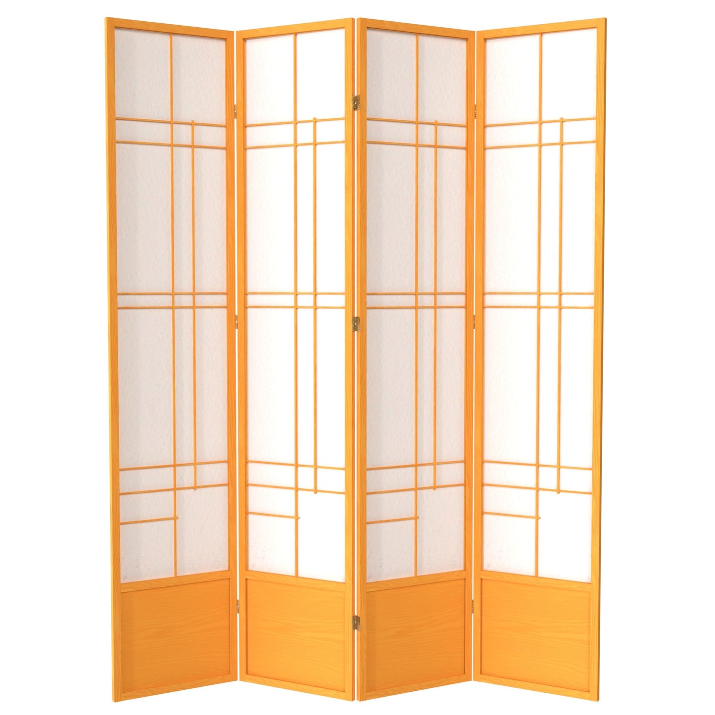 Red Lantern 7 ft. Tall Eudes Shoji Screen - Honey - 4 Panels