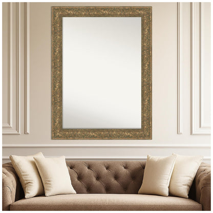 Amanti Art Bronze Wall Mirror 34x45 Luxe Bronze Gold Rectangle Bathroom Mirror for Wall Decor Living Room, X-Large Traditional Frame, Hangs Horizonally and Vertically, Bathroom Decor, Non-Beveled Edge