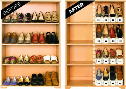 Shoe Slotz 6-Pack Ivory - Space-Saving Shoe Storage Solution