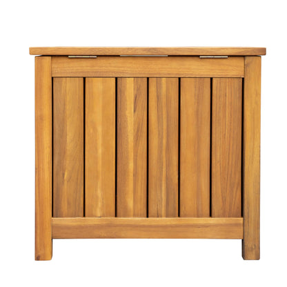 Christopher Knight Home Kensy Acacia Wood Outdoor Storage Box, 30 Gallons Wooden Patio Deck Box, Garden Backyard Tool Storage, Outdoor Storage Container for Patio Furniture Cushion, Teak Finish
