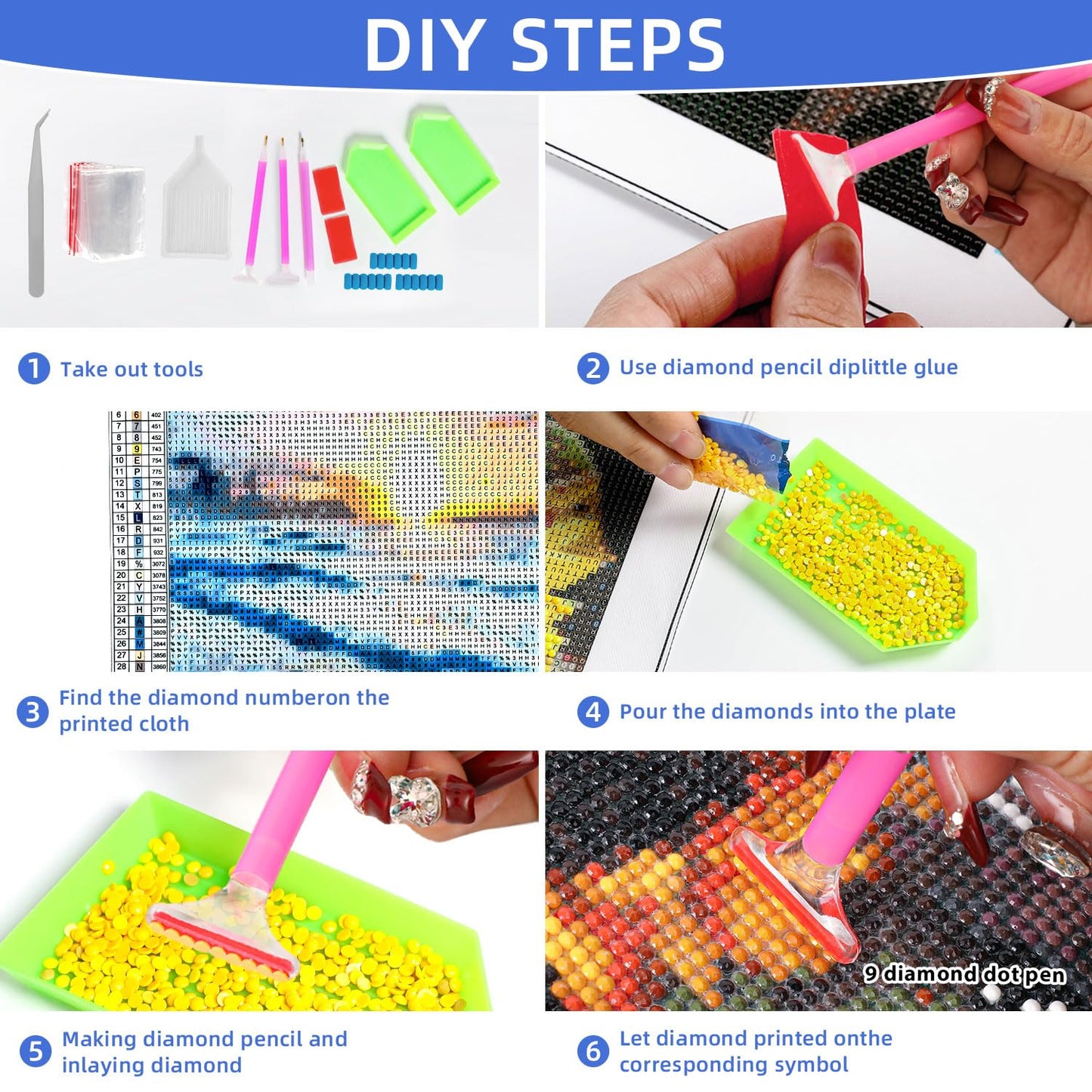DKHDBD Diamond Painting Kits for Adults, 12x16 Inch DIY Paint by Numbers for Adults Beginner, DIY Full Drill Diamond Dots Paintings Picture Arts Craft for Home Wall Art Decor (Seaside)