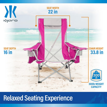 Kijaro Sling Beach Coast Chair, Hanami Pink