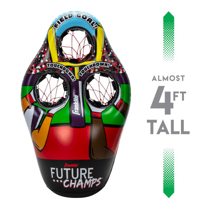 Franklin Sports Kids Football Target Toss Game with 3 Target Holes - 2 7.25" Footballs Included with Pump - 45" Tall