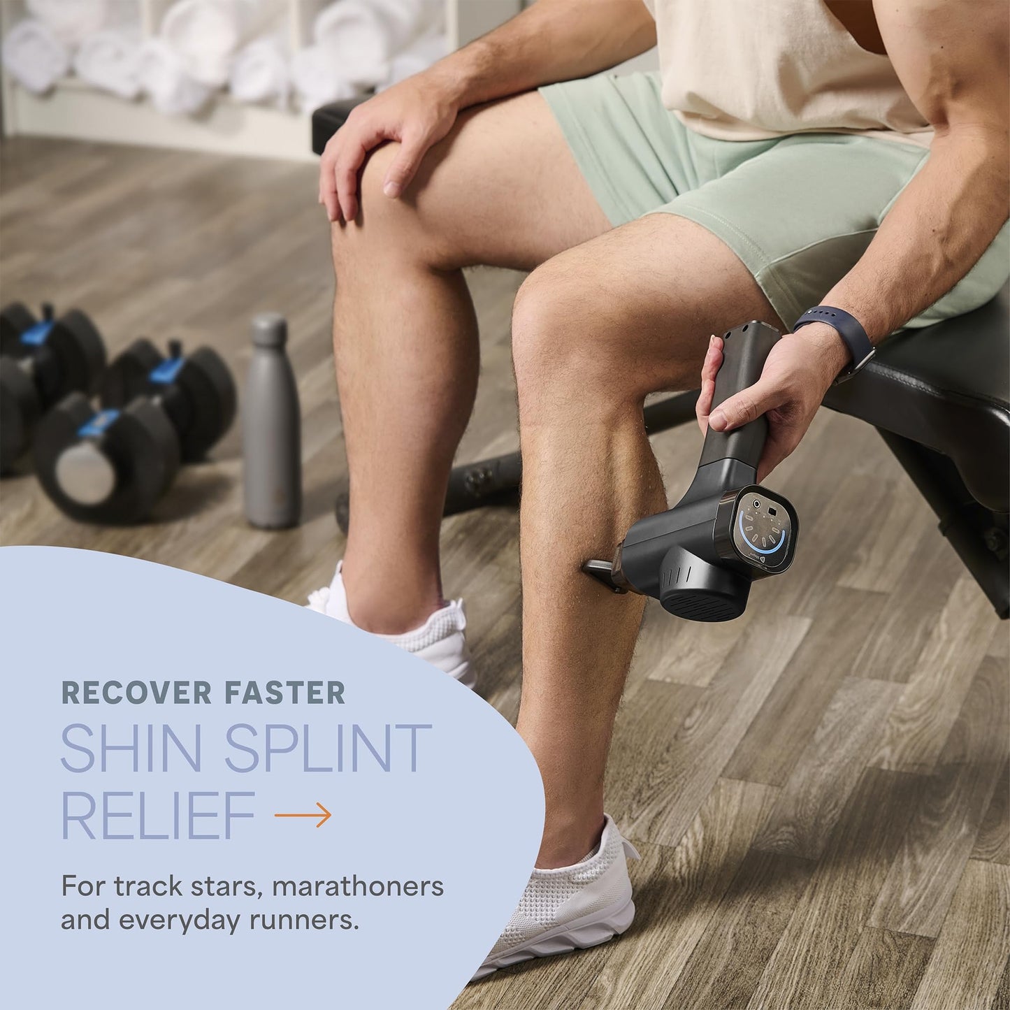 LifePro Massage Gun & Holder (Sold Separately) – Percussion Muscle Massager for Athletes with 8 Heads & 6 Speeds – Deep Tissue Back Muscle Extender for Recovery