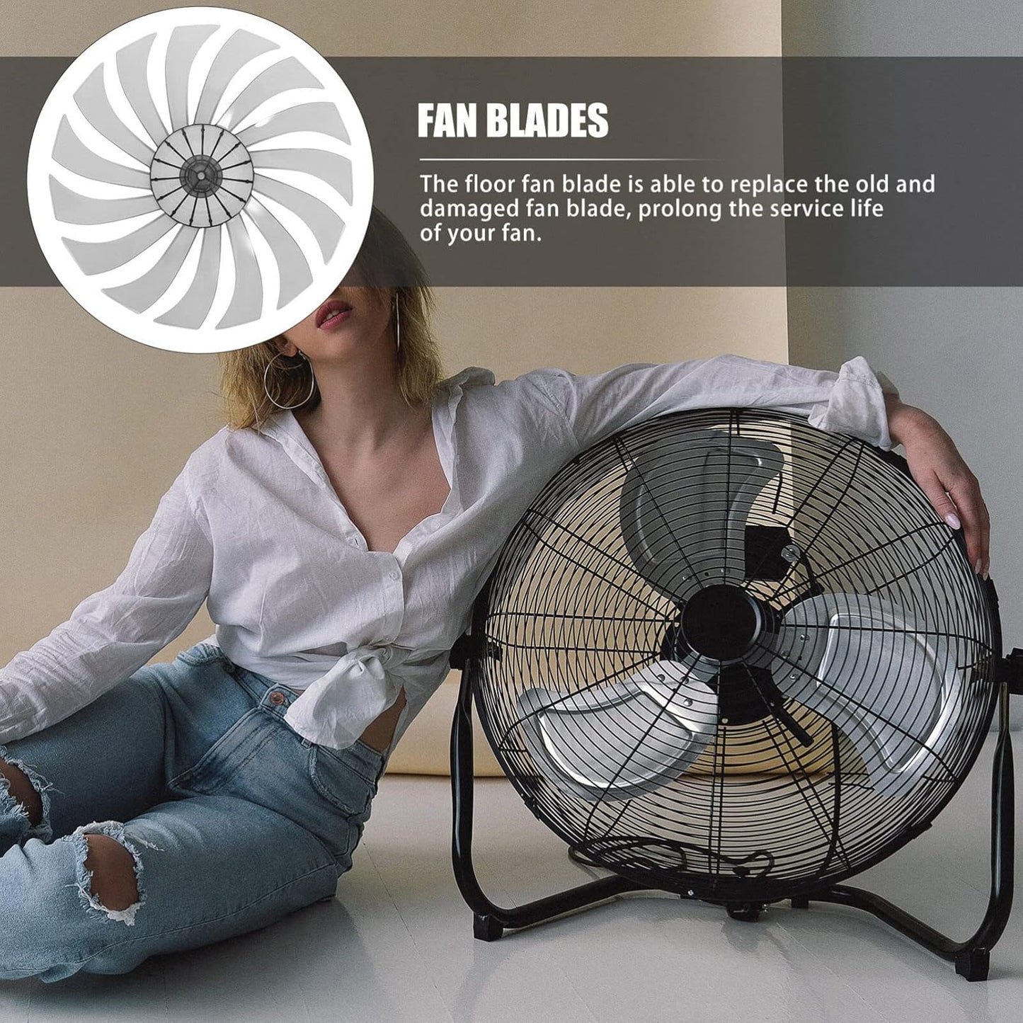 Floor Fan Blade Accessories, Table Fan Metal Blades, Plastic Fan Blades for Electric Fan Repair Parts