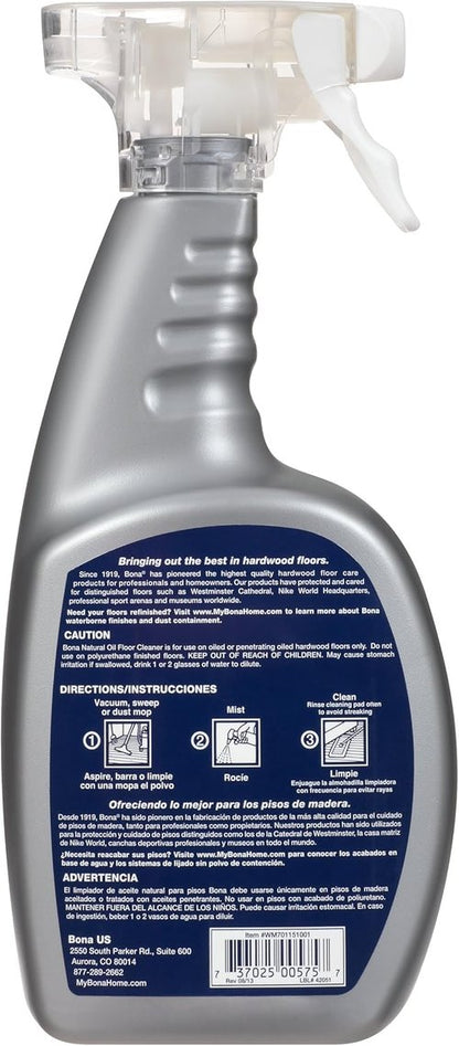 Bona Professional Series Hardwood Floor Cleaner Spray - Natural Oil Formula | 32 Fl Oz