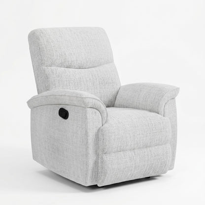 Garvee Swivel Rocker Recliner Chair, Nursery Rocker Recline Chair, Manual Chenille Reclining Armchair with 38.6" w Seat, 350 Lb Capacity, Oversized Single Sofa for Living Room Bedroom,Beige