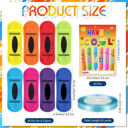 24 Set 24 24 1 Summer End of School Year Gift End of Year Student Gift Include Pcs Reusable Ice Pop Sleeves Pcs Gifts