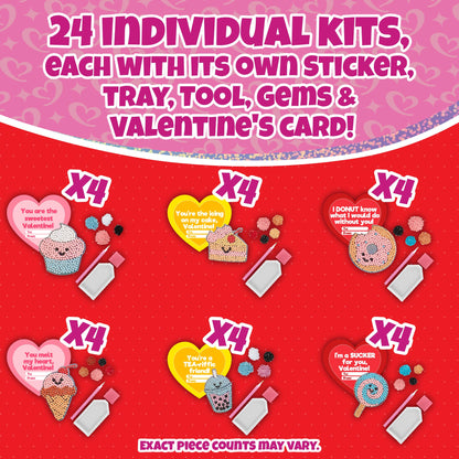 Sweet Treats 24 Pack 5D Diamond Painting Kits - Goodie Bag Party Favors for Kids Birthday Party & School Classroom Prizes - Animal Gem Craft Activity Kits- Party Favor Stuffer Gifts for Boys & Girls