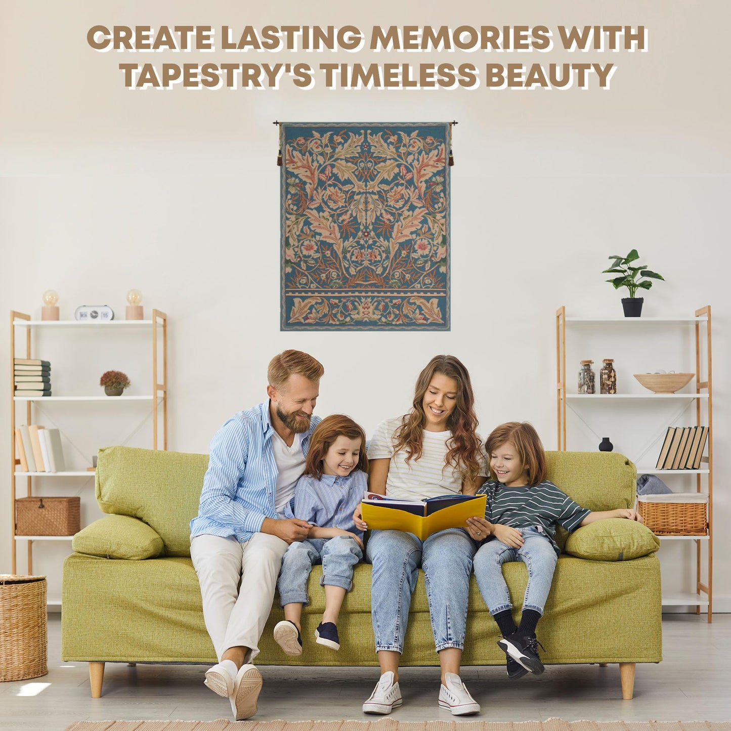 Charlotte Home Furnishings Inc – Acanthus III Belgian Medium Tapestry Wall Hanging | Nature-Inspired Wall Decor | 33 in. x 40 in. | Cotton Blend Wall Art | Living Room Home Decor Accents
