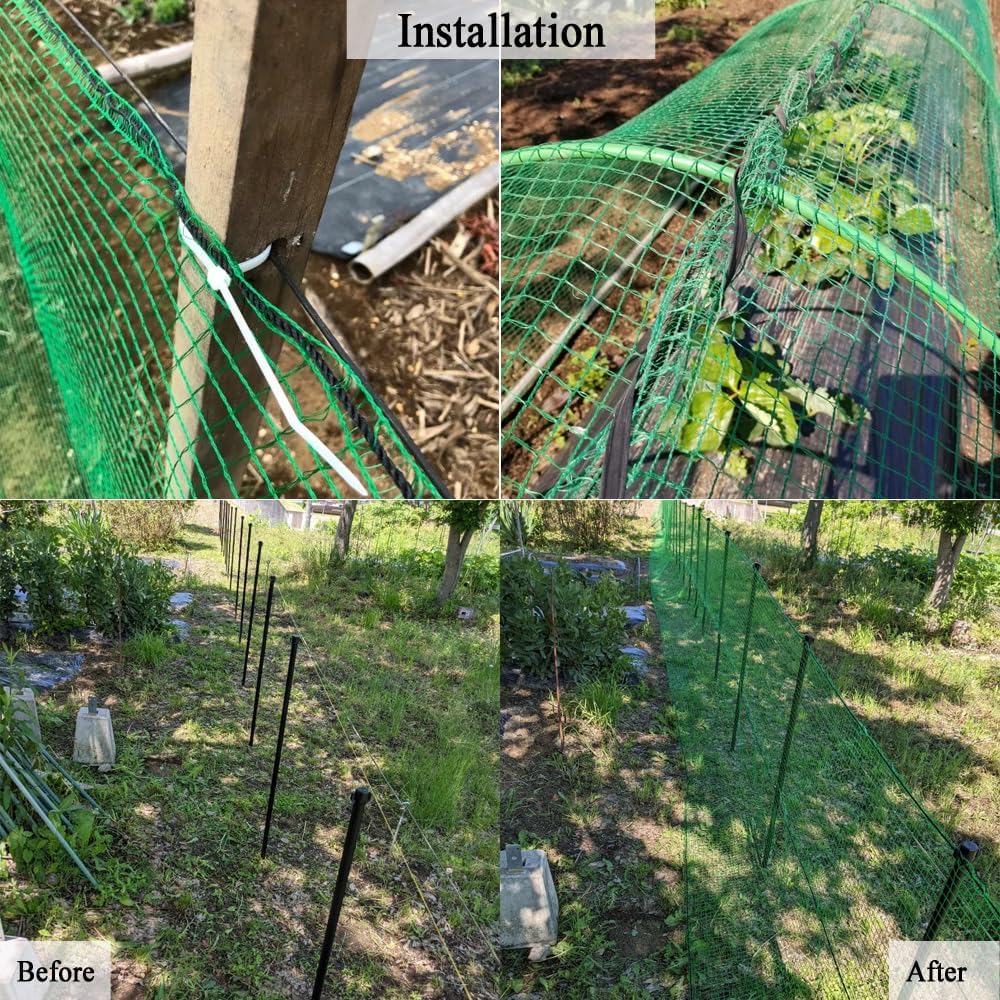 4x100 Plastic Garden Fence FT Deer Fence Netting, Temporary Mesh Fencing Animal Barrier for Deer, Chicken, Poultry