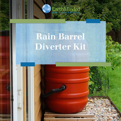 EarthMinded DIY Rain Barrel Diverter and Parts Kit - Water Collection System To Convert Containers into Rain Barrels - Catch Rain Water for Outdoor Chores - RBK-0001