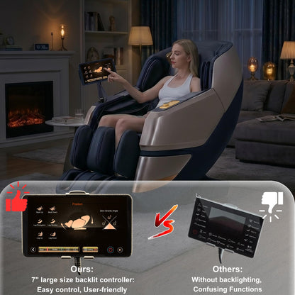 MassaMAX 2026 4D Massage Chair, Full Body Recliner with OTA Cloud Tech, Deep Yoga Stretch, 27 Auto Modes, 55" SL Track, APP & AI Voice Control, Auto Footrest, Zero Gravity, and Heating for Relaxation