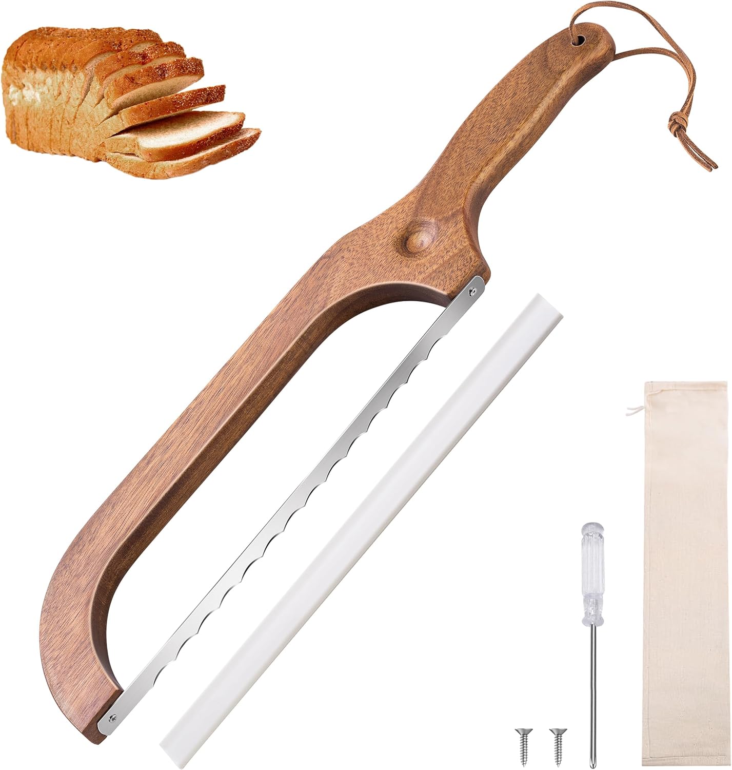 14.5'' Pranski Bread Knife for Homemade Bread Sourdough Bread Knife, Premium Slicer for Homemade Bread, Baguettes