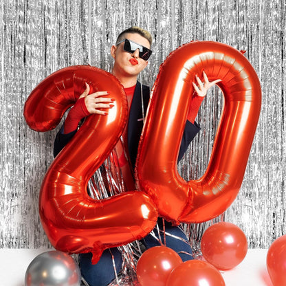 Red Number 21 Balloon - 40 Inch Birthday Decoration for 21st Party | Perfect for Girls & Boys