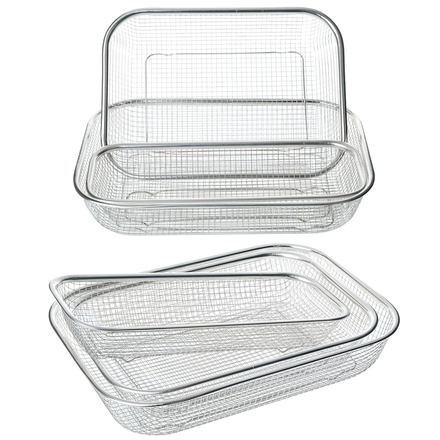 IWNTWY Utensil Drying Rack, 3 Pack Stainless Steel Utensils Holder Dishwasher Silverware Basket, Compact Dish Drainer for Kitchen Countertop, Chopsticks Spoons, Forks, Knifes Organizer