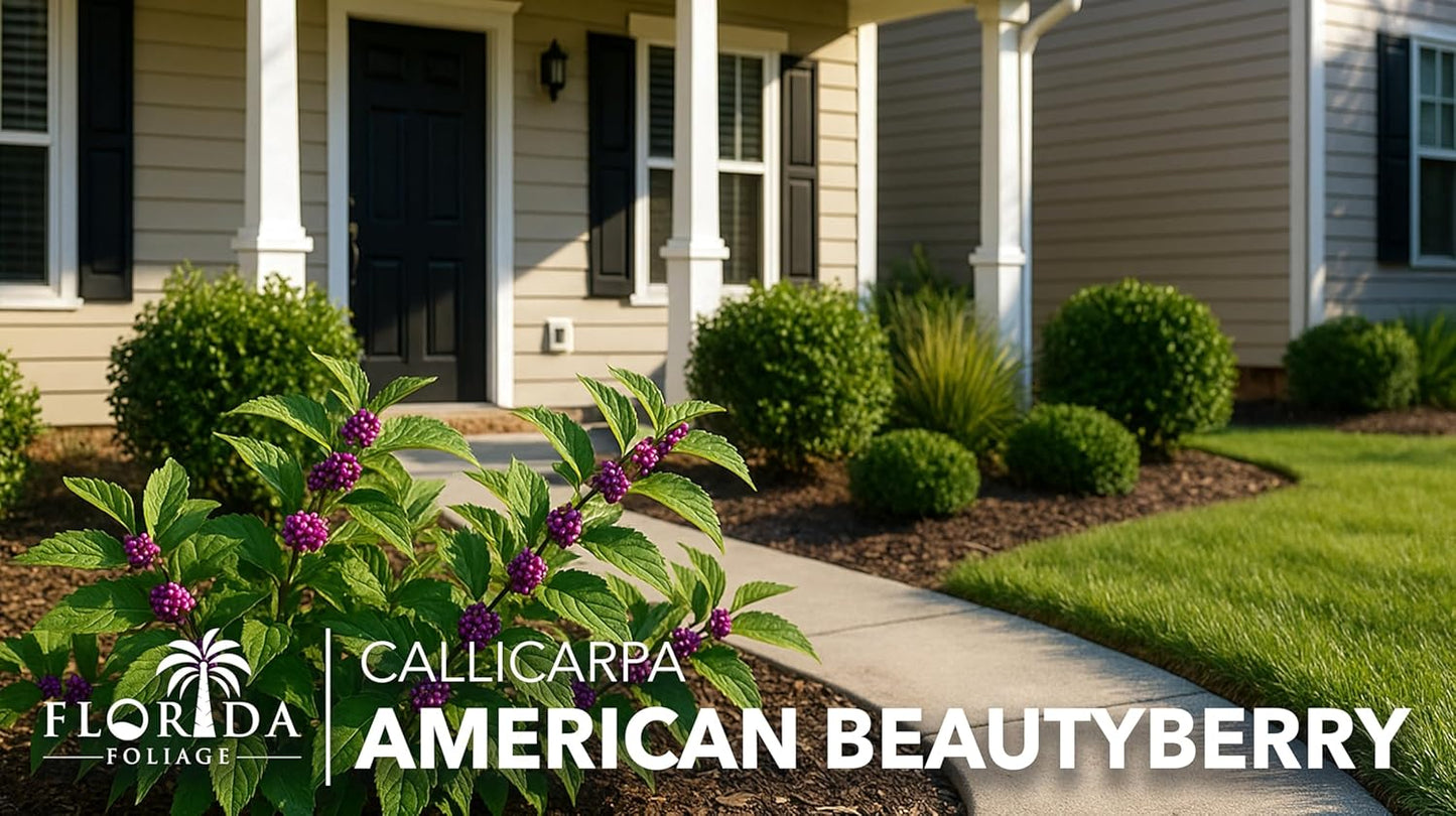 1 4 Inch Beautyberry | Live Plant | Callicarpa Americana, Fast-Growing Shrub, Vibrant Purple Berries, Attracts Birds
