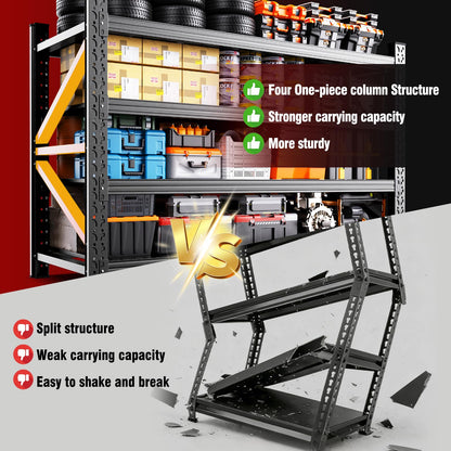 AXASIIO 2 Set 79" W Heavy Duty Storage Shelves, 8000LBS Adjustable Garage Shelving Unit, Rust Proof Large Metal Storage Rack, 24" Dx79 Wx74 H Industrial Shelving for Warehouse, Basement, Supermarket