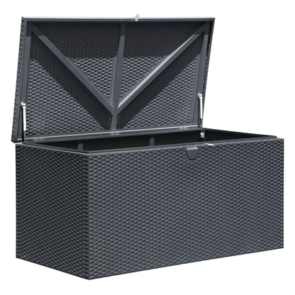 Arrow 4' x 2' x 2' Spacemaker Anthracite 134 Gallon Hot-Dipped Galvanized Steel Storage Deck Box