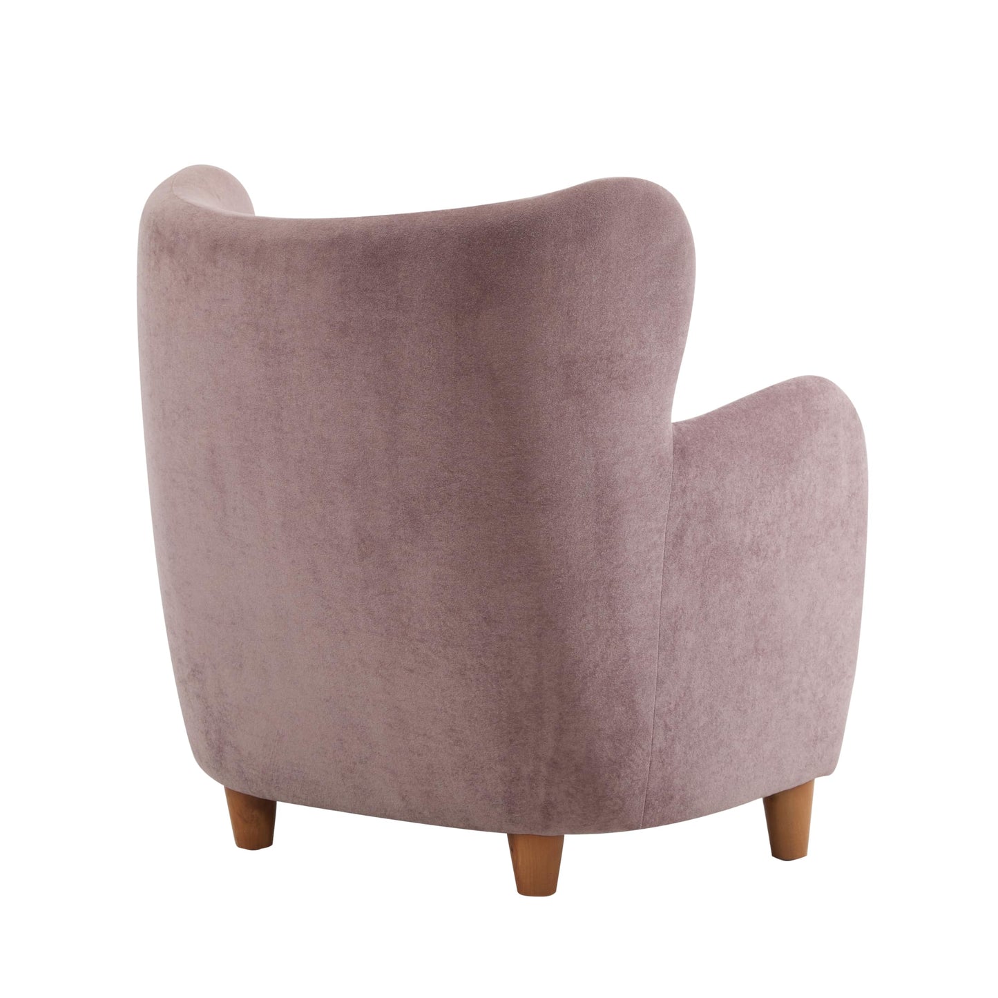 Christopher Knight Home Auden Wingback Accent Chair, Fabric Club Chair, Velvet Upholstered Armchair,Curved Backrest Single Sofa,Soft Cushion Seating, Reading Lounge Chair for Living Room, Dusty Orchid
