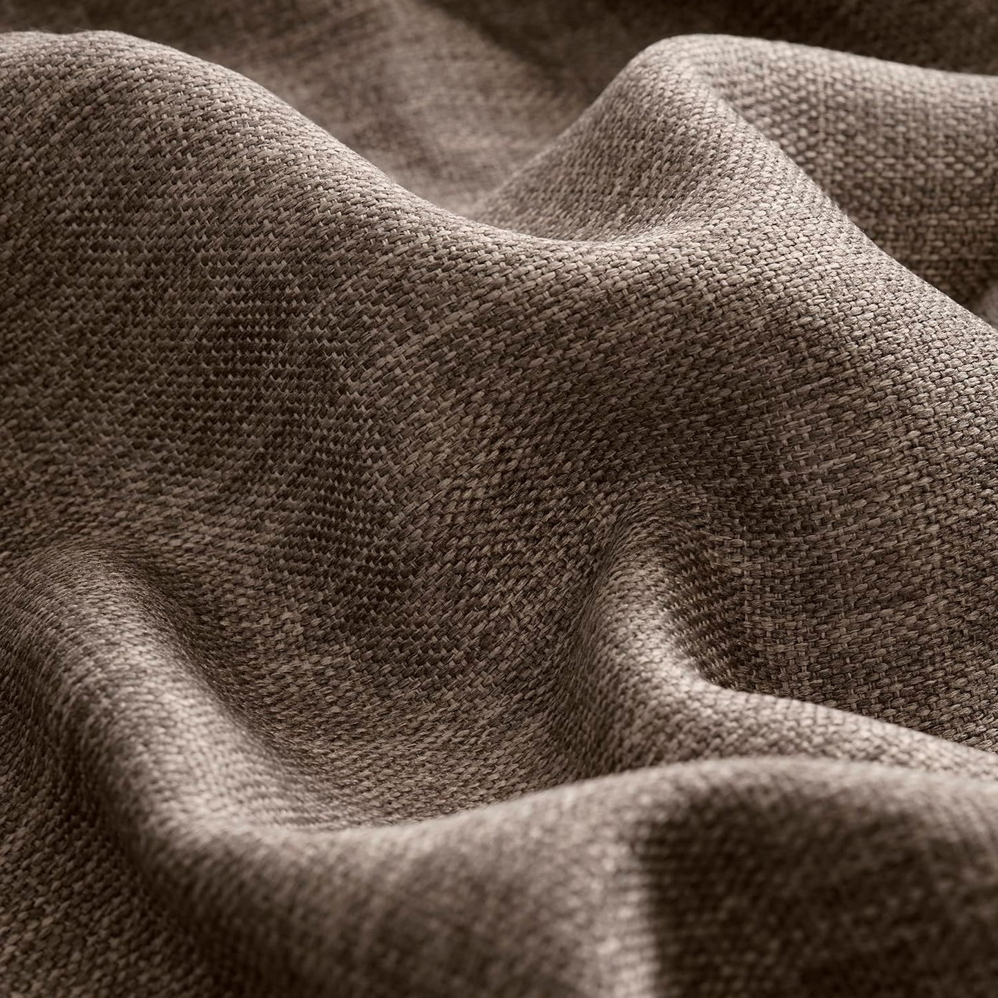 HPD Half Price Drapes Faux Linen Curtains, 1 Panel, 50W X 84L, Textured Room Darkening Drapes for Bedroom, Dutch Cocoa